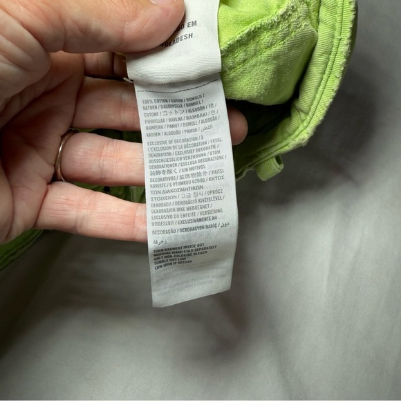 Abercrombie & Fitch Chino Button Fly Lime Green Shorts Mens 34 Distressed Y2K - Picture 7 of 10